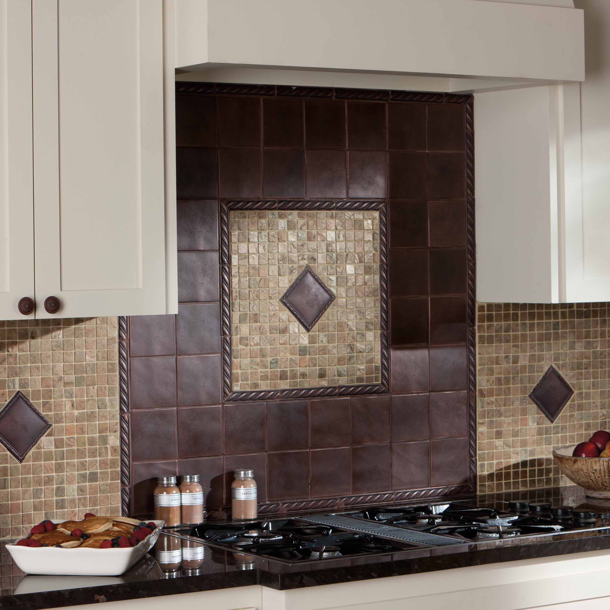 Daltile Ion Metals 41/4" x 41/4" Decorative Rope Accent Tile in Oil